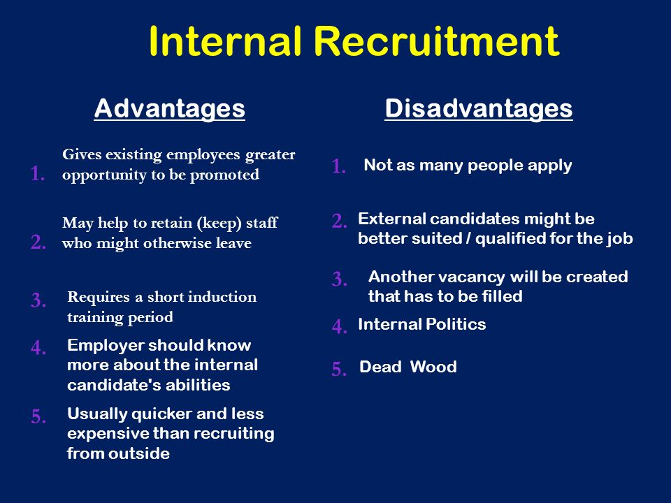 The Benefits of Internal VS External Recruitment